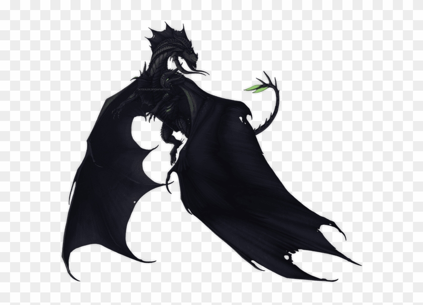 Black Dragons Are Regarded As Lords Of Their Chosen - Webbed Dragon Clipart #5612232