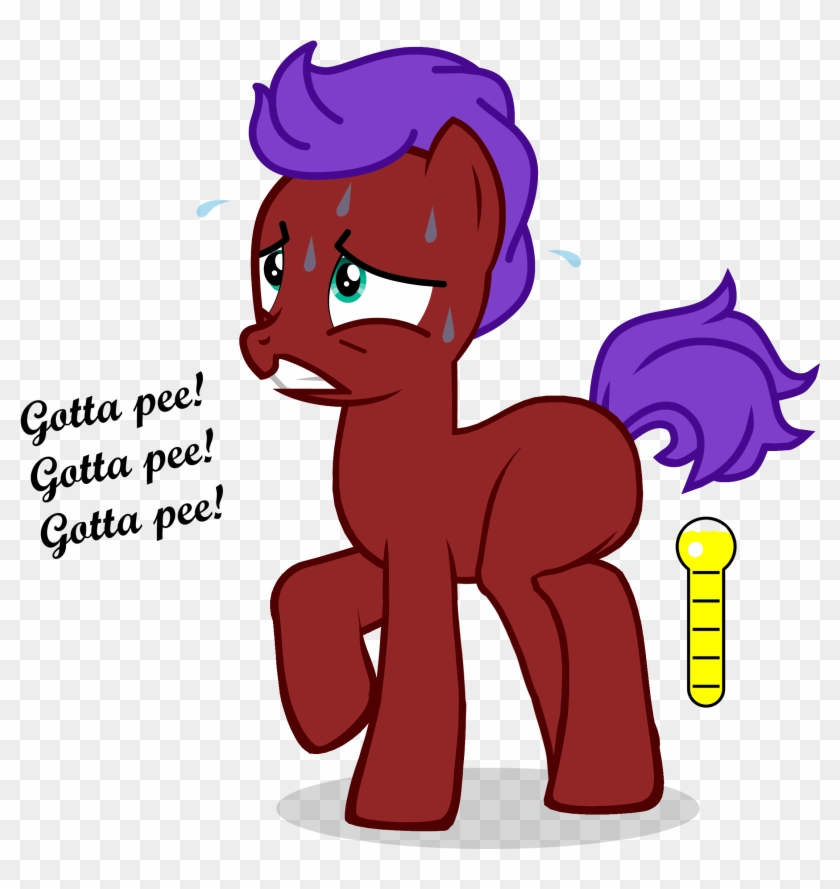 Bladder Gauge, Need To Pee, Oc, Oc Only, Omorashi, - Full Bladder Omorashi Pony Clipart