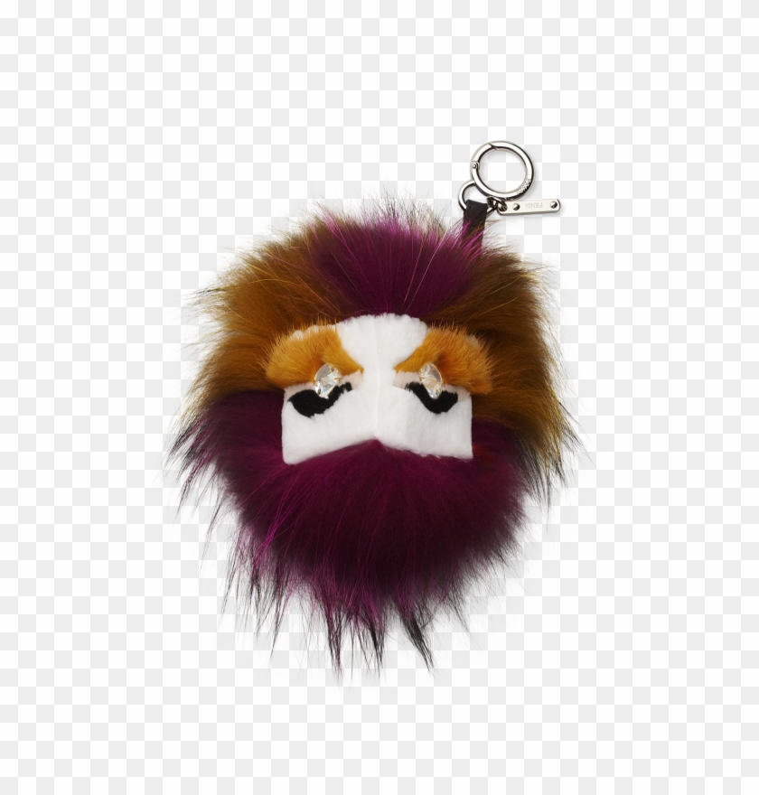 Fendi White/fuchsia Fur Buddies With Crystal Eyes - Penduricalho De Bolsa Clipart