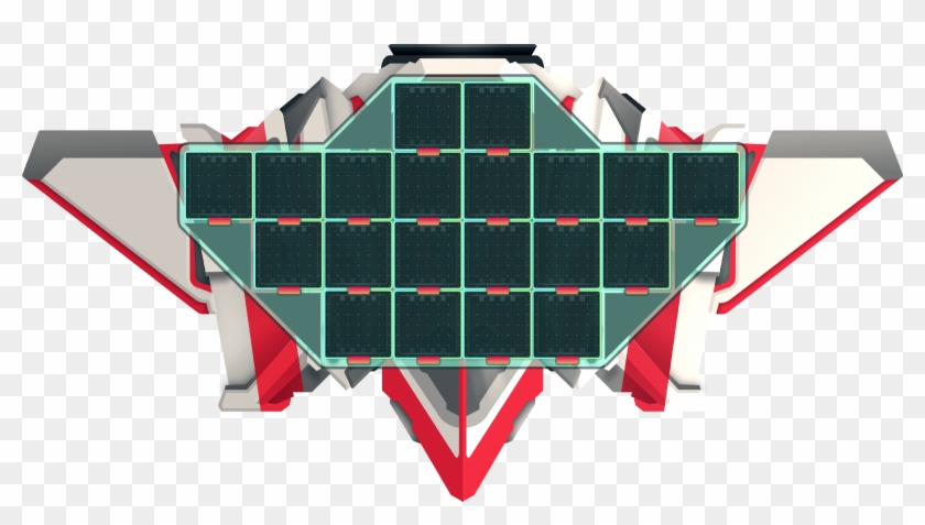 A Ship With An Empty Module Grid Containing 20 Slots - Illustration Clipart