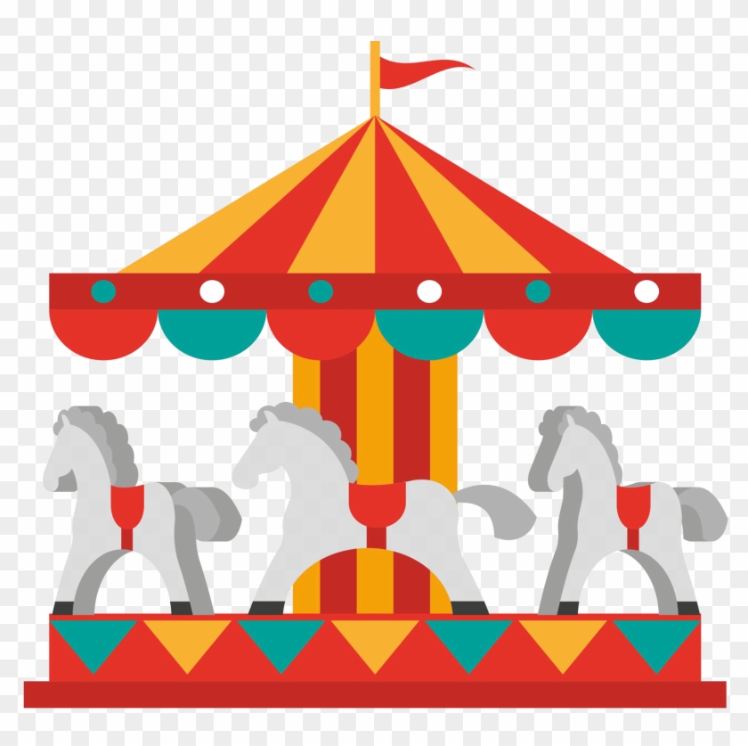 Ride Clipart And Popcorn - Carousel - Png Download