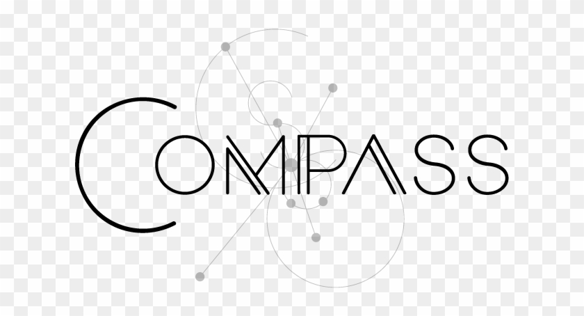 Compass Logo Lockup Final - Calligraphy Clipart