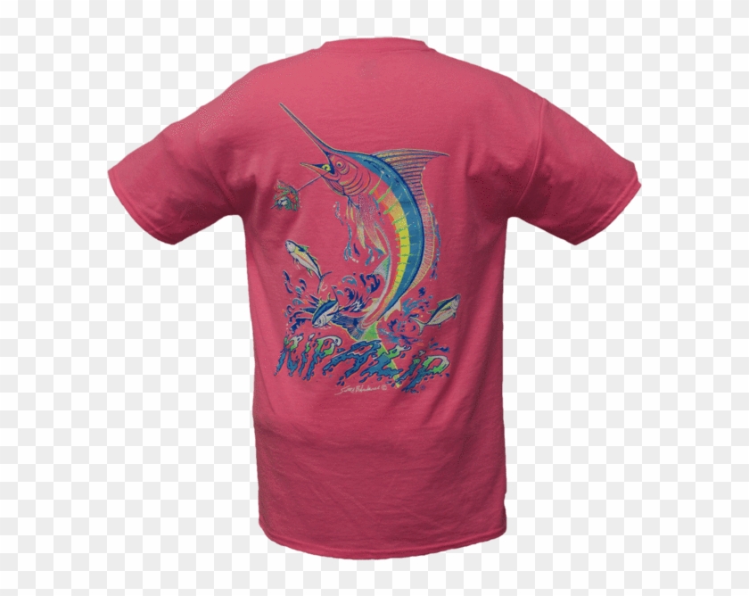 Safety Pink Short Sleeve T-shirt - Swordfish Clipart