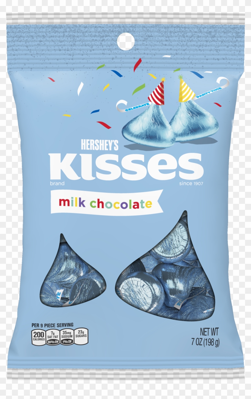 Hershey's Kisses Milk Chocolate Light Blue Birthday - Hershey Birthday Candy Peg Bag Clipart #5615185