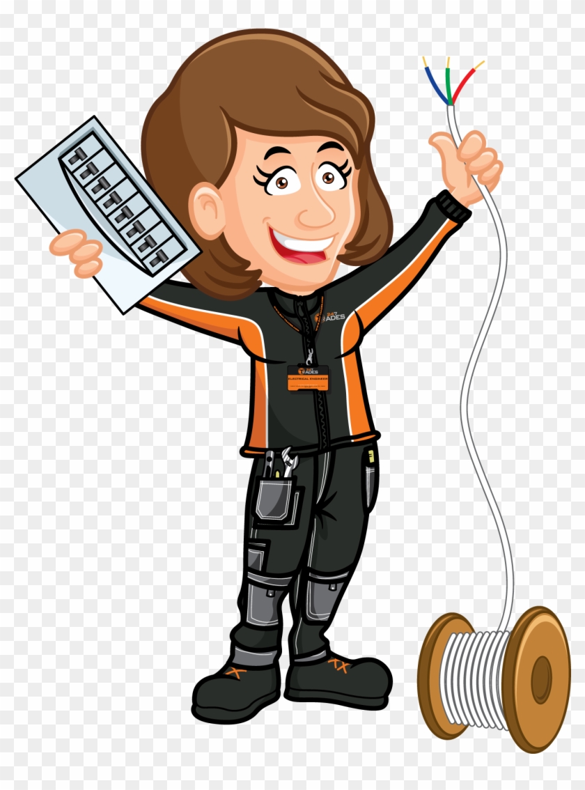 Electrician Clipart Female - Clip Art Electrical Engineer - Png Download