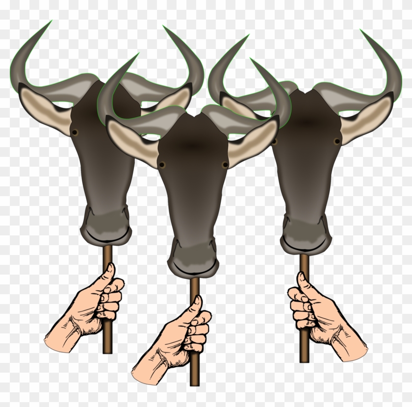 Wildebeest Cattle Antelope Horn Gnu Project - Wildebeest Head Vector Clipart #5616002