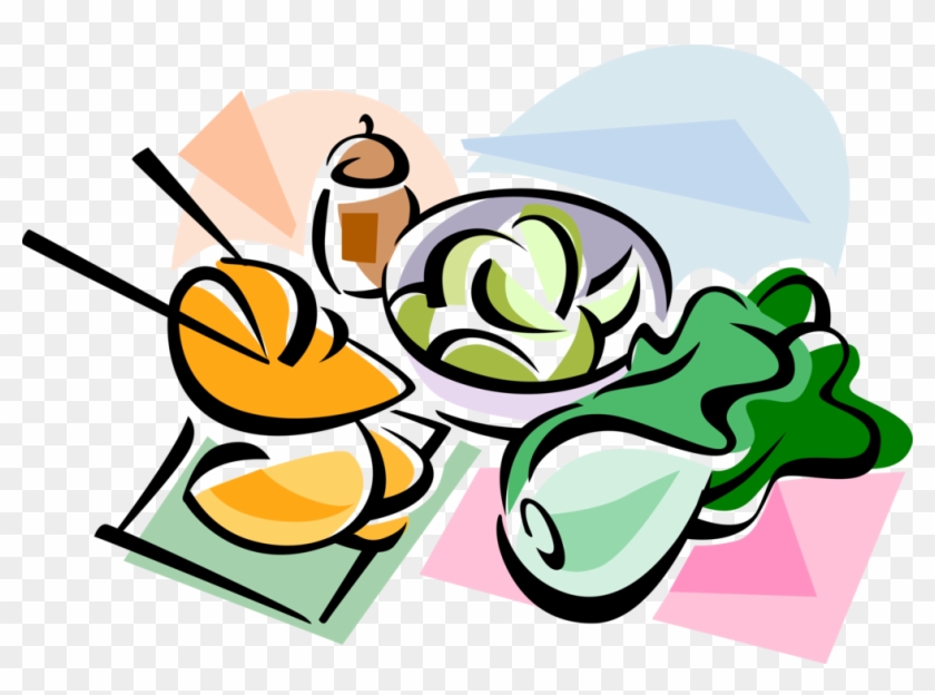 Vector Illustration Of Korean Cuisine Kimchi Clipart #5616393