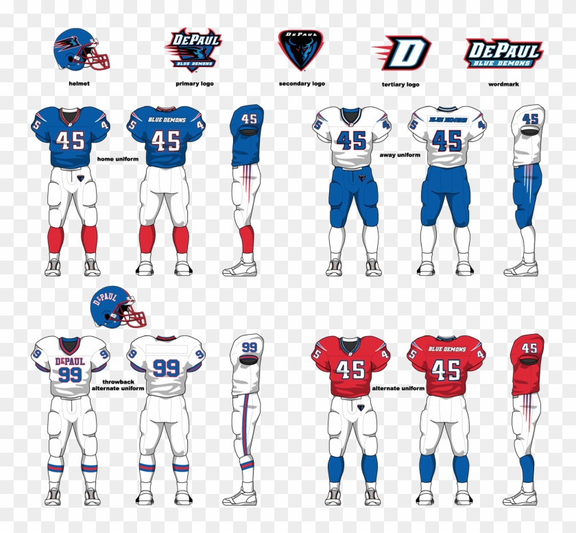 Depaulfootball1 - Cal State Fullerton Football Logo Clipart