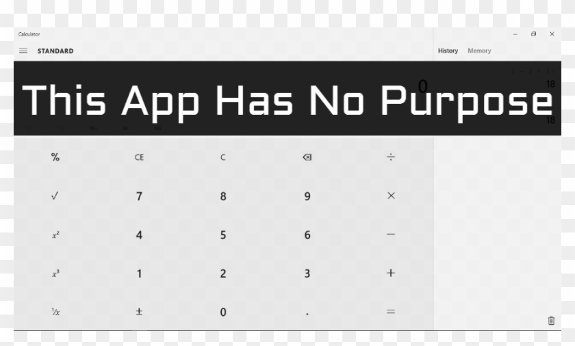 Calculator App In Windows 10 Doesn't Know Maths, Does - Windows 10 Calculator Clipart