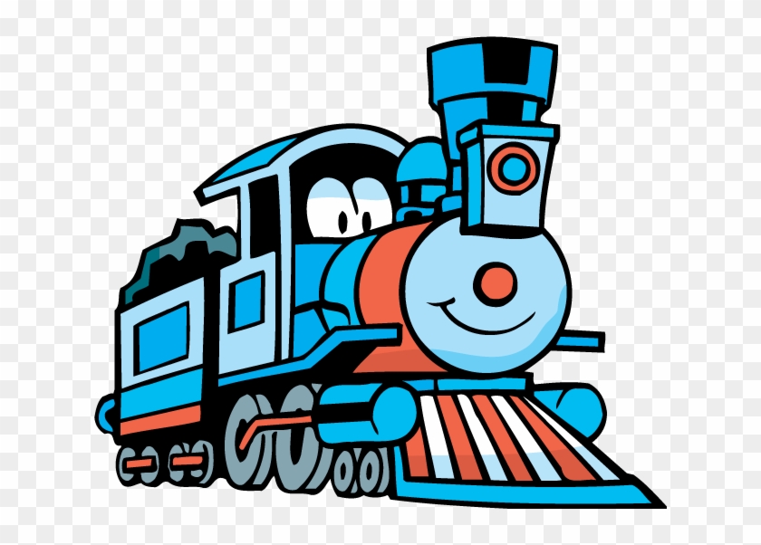 Cute Toy Train Old Engine Locomotive Design Element - Train Graphic Clipart