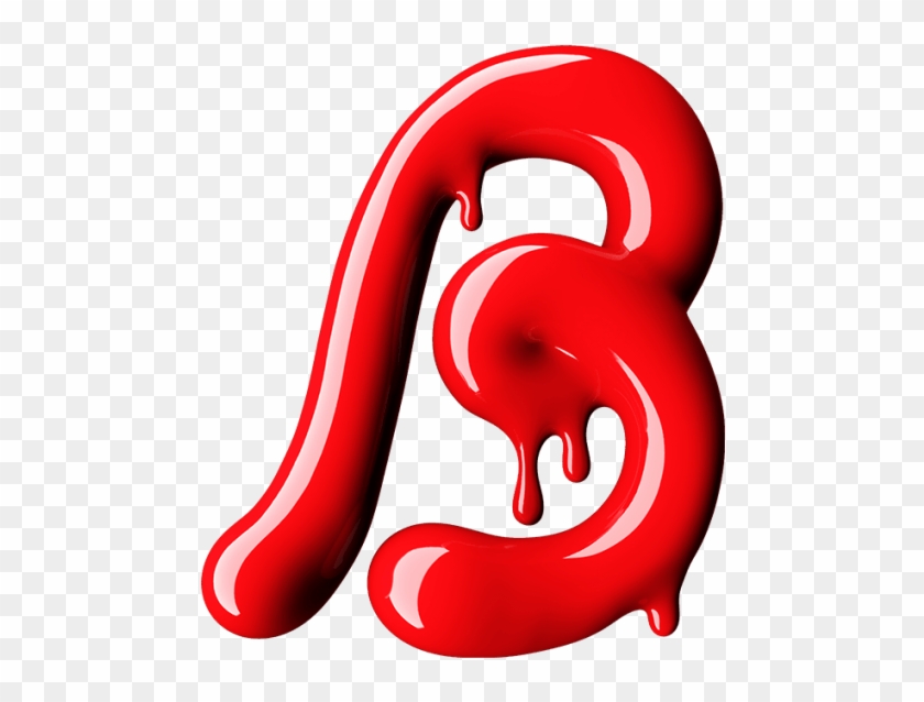 Polish Designs Like Nails With Red Font - Letter B That Has Transparent Background Clipart