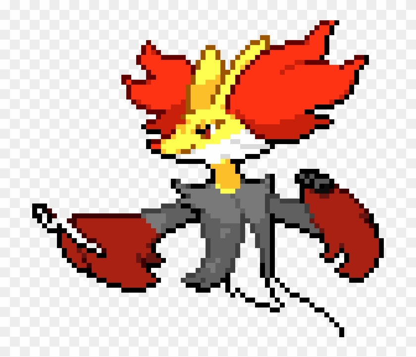 The Warrior Delphox - Delphox Pixel Art Clipart #5619294