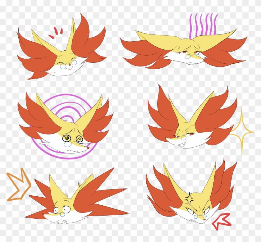 Delphox Oc Stickers - Illustration Clipart #5619551