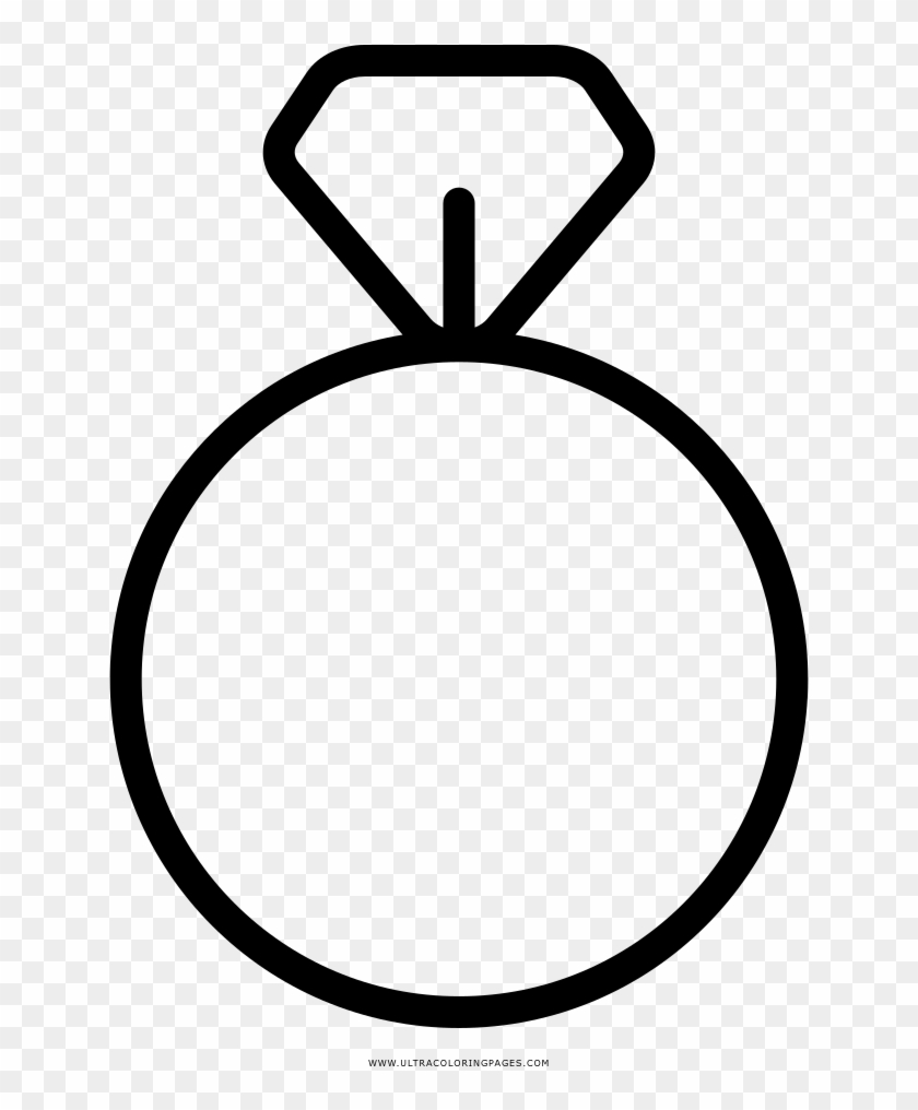 Anillo De Bodas Página Para Colorear - Circle Clipart