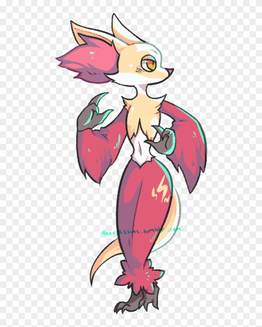 Delphox Doing A Squigly - Squigly Pokemon Clipart