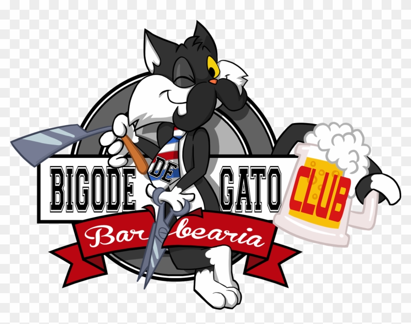 - Barbearia Bigode De Gato , Png Download - Cartoon Clipart