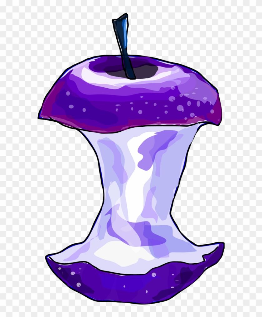 Vector Clip Art - Cartoon Apple Core - Png Download