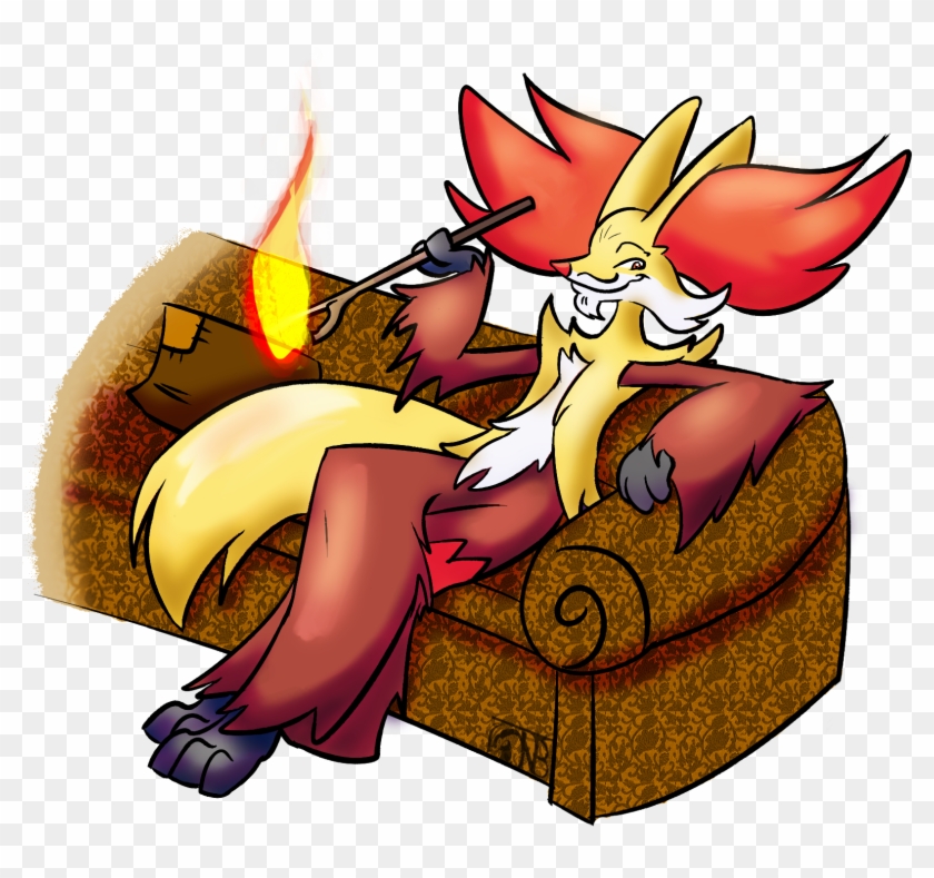 Renaldo The Delphox - Male Delphox Clipart #5620541
