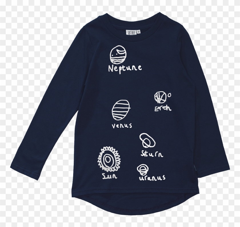Beau Loves Fin T-shirt Ls Planets - Long-sleeved T-shirt Clipart #5621122