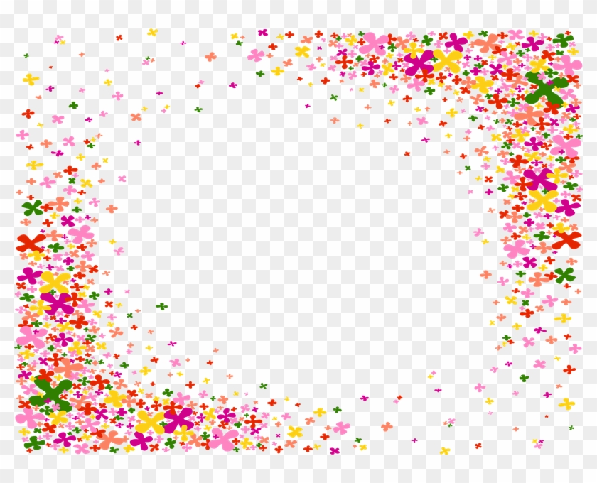 Flores Animadas Png Para Photoscape - Motif Border Png Clipart