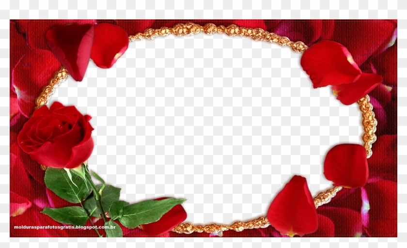 Moldura Para Fotos Rosa Vermelha Molduras - Molduras De Dias Dos Namorados Clipart