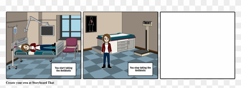 Antibiotics - Preposition Cartoon Comic Clipart