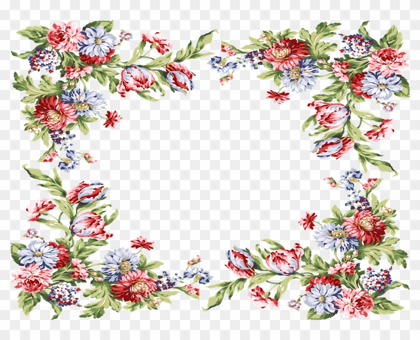 Plantillas Para Adornar Marcos Para Photoscape - Floral Background For Invitation Clipart