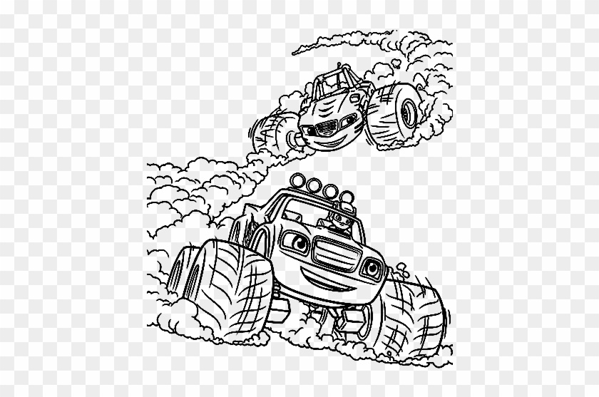 Blaze Colorea Dibujos - Line Art Clipart