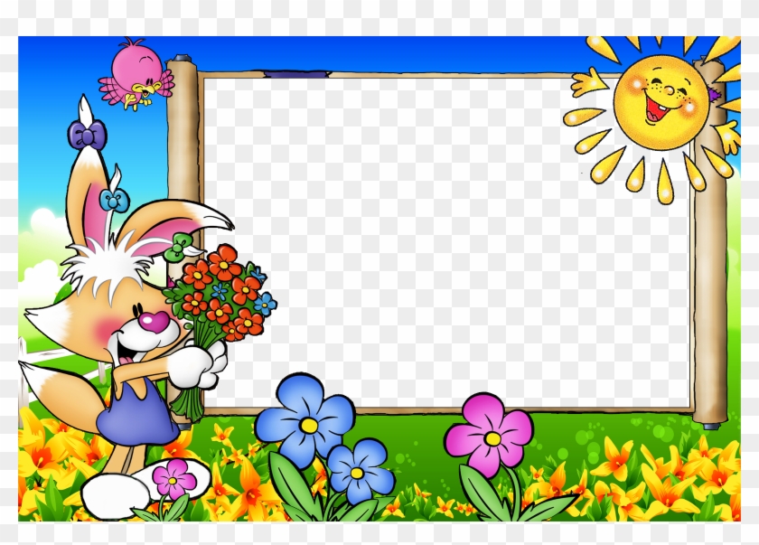 Marcos De Fotos Coloridos Con Dise Os Infantiles En - Cancion A La Primavera Clipart