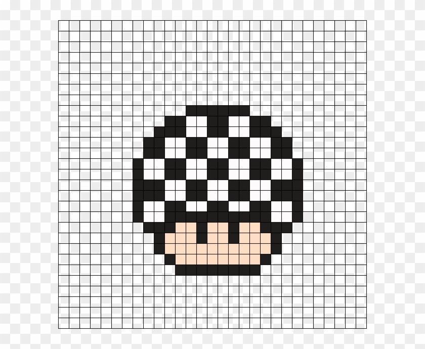 Chess Board Mushroom Perler Bead Pattern Dibujos En - Mario Christmas Pixel Art Clipart #5622337