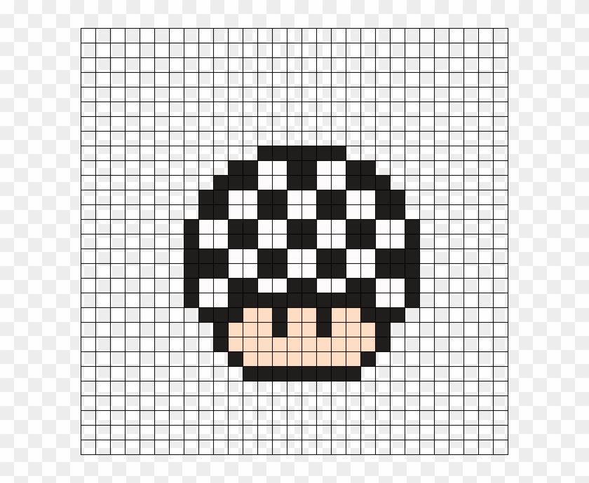 Chess Board Mushroom Perler Bead Pattern Dibujos En - Mario Christmas Pixel Art Clipart