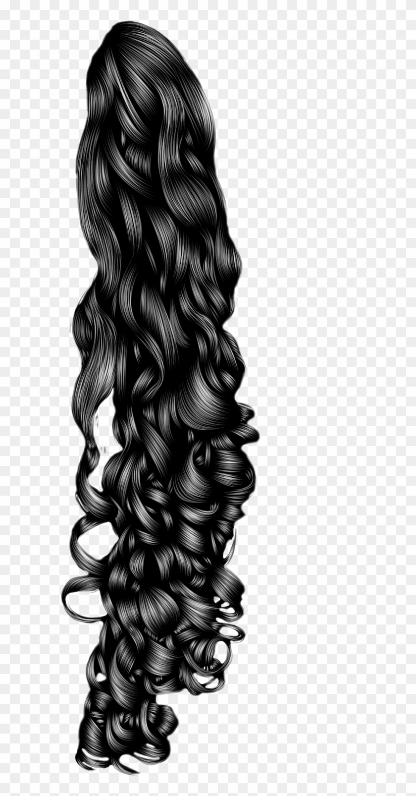 Pelo Png Para Photoshop - Long Hair Ponytail Png Clipart #5622454