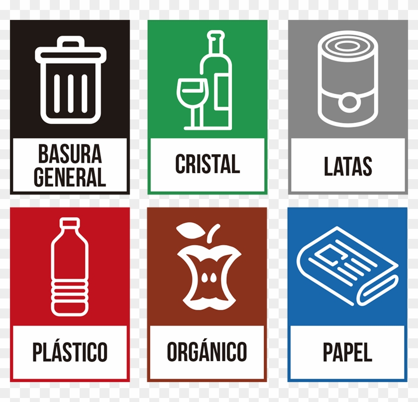 Pegatinas Para Contenedores Reciclar - Recycling Stickers Plastic Paper And Cans Uk Clipart #5622456