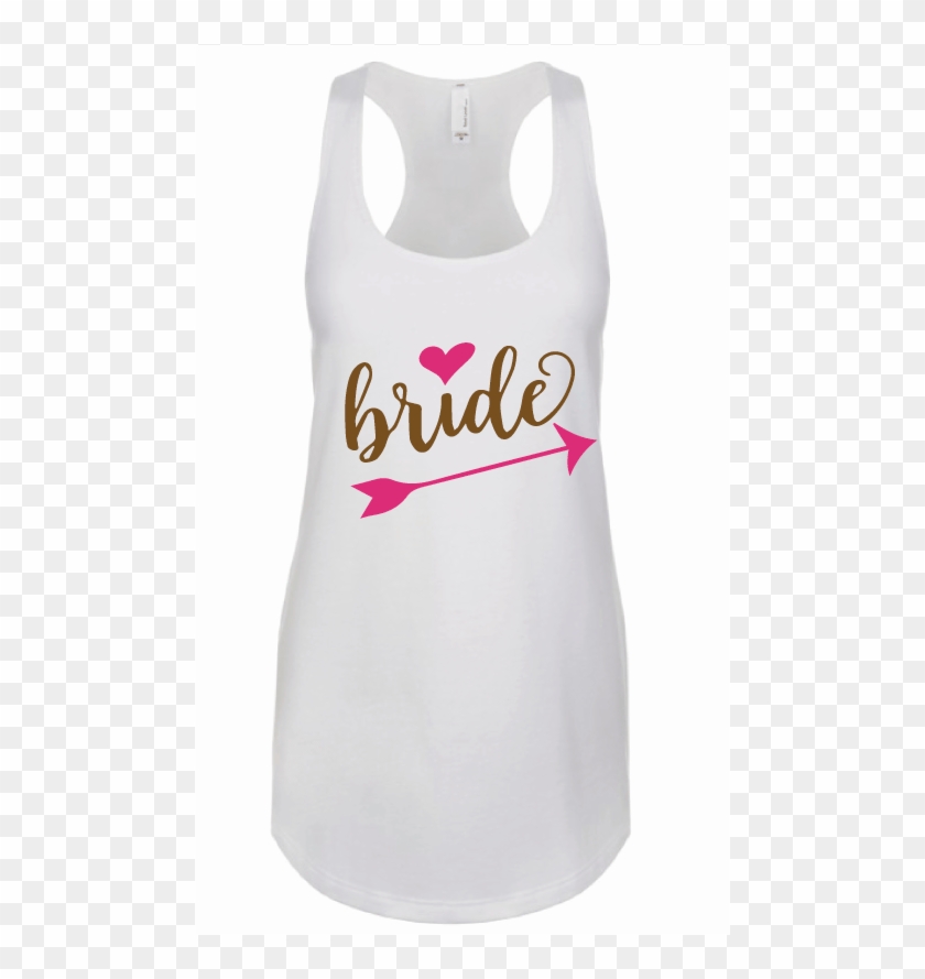 Playera Blanca Bride Flecha Corazón - Active Tank Clipart #5623399