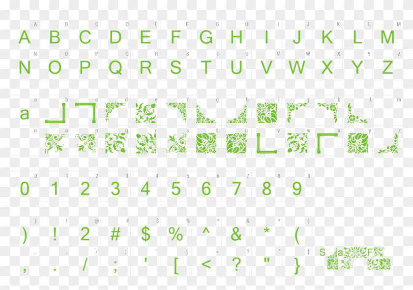 Font Vintage Decorative Corners 17 Preview - Vintage Decorative Corner Png Clipart #5624827