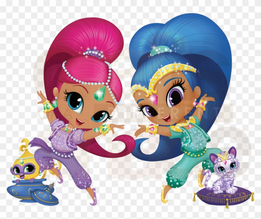Clip Art African American - Shimmer And Shine Dancing - Png Download #5625186