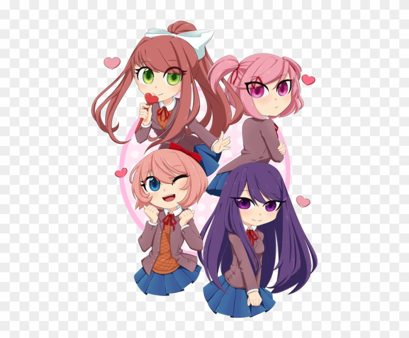 Ddlc Doki Doki Literature Club Monika Yuri Sayori Natsuki Miko Chibi Clipart Pikpng Ddlc Doki Doki Literature Club Monika Yuri Sayori Natsuki Miko Chibi Clipart Pikpng