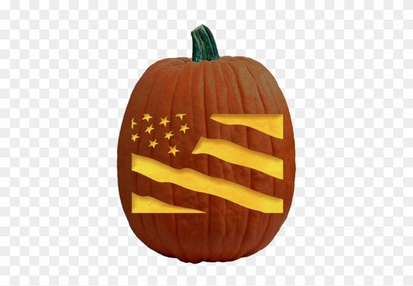 America The Beautiful Pumpkin Carving Pattern - Pumpkin Carving Stencils American Flag Clipart
