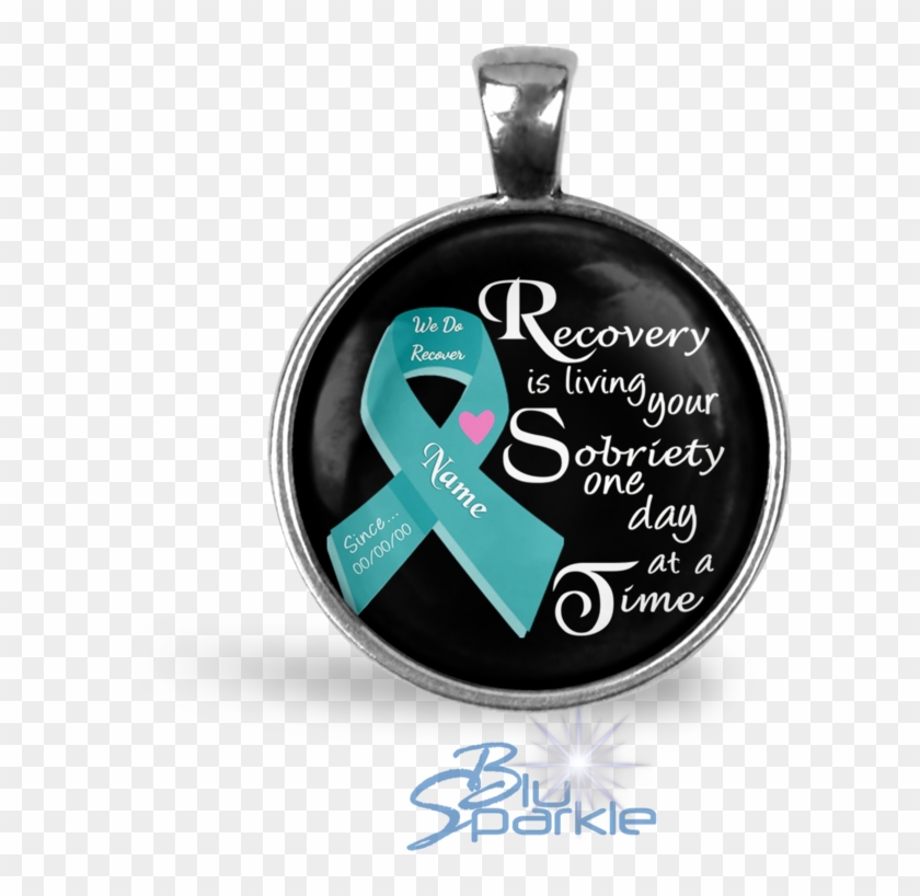 "recovery Is Living Your Sobriety One Day At At Time" - Locket Clipart