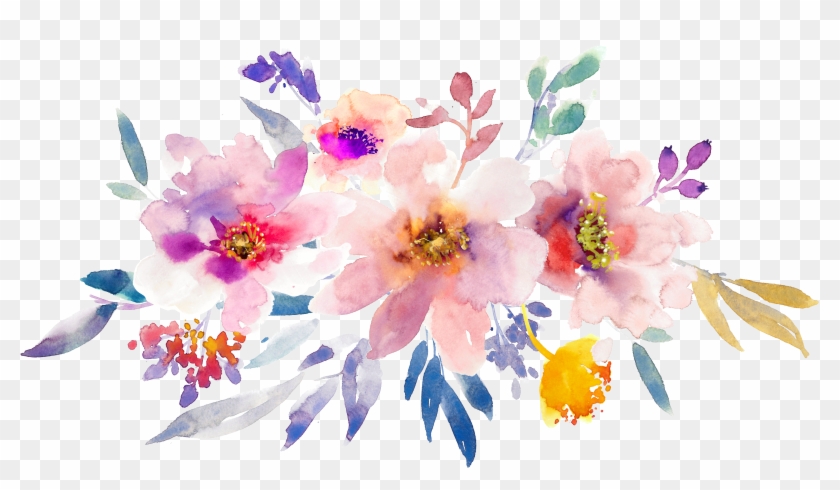 Watercolor Flowers Paper Watercolor Painting - Watercolor Painting Flowers Png Clipart