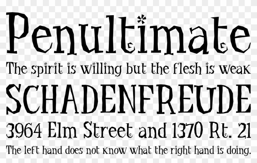 Little Trouble Girl Font Phrases - Calligraphy Clipart #5626394