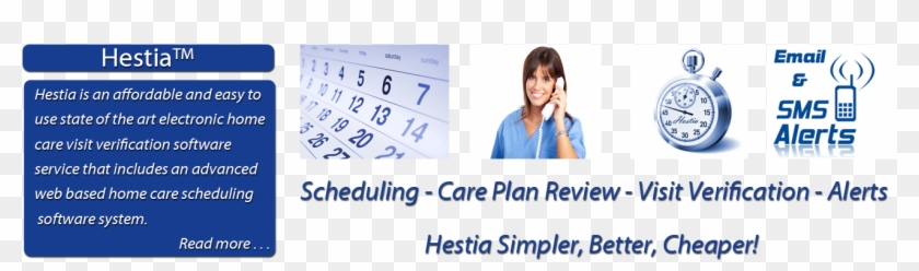 Hestia Web Based Home Care Scheduling And Visit Verification - 15 Minutes Clipart #5626554