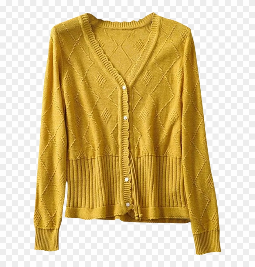 Vintage V Neck Diamond Shaped - Cardigan Clipart