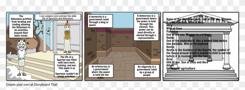 Ancient Greece Story Board - Cartoon Clipart