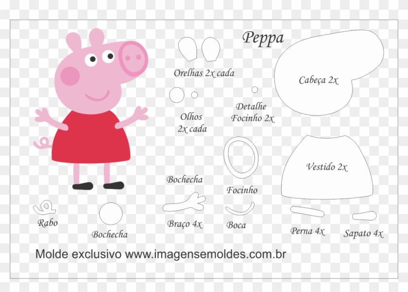 Moldes De Peppa Pig Clipart #5627609