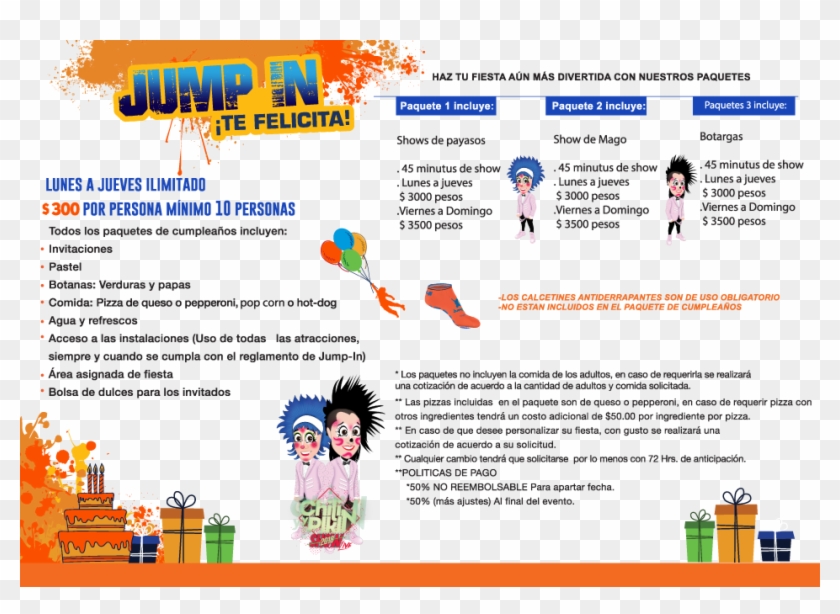 Puedes Organizar Una Fiesta A Partir De Nios Conoce - Precio Jump In Miramontes Clipart #5628024