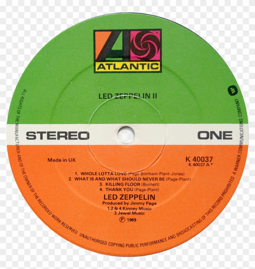 Led Zeppelin Ii K40037 V3 - Led Zeppelin 2 Side 1 Clipart