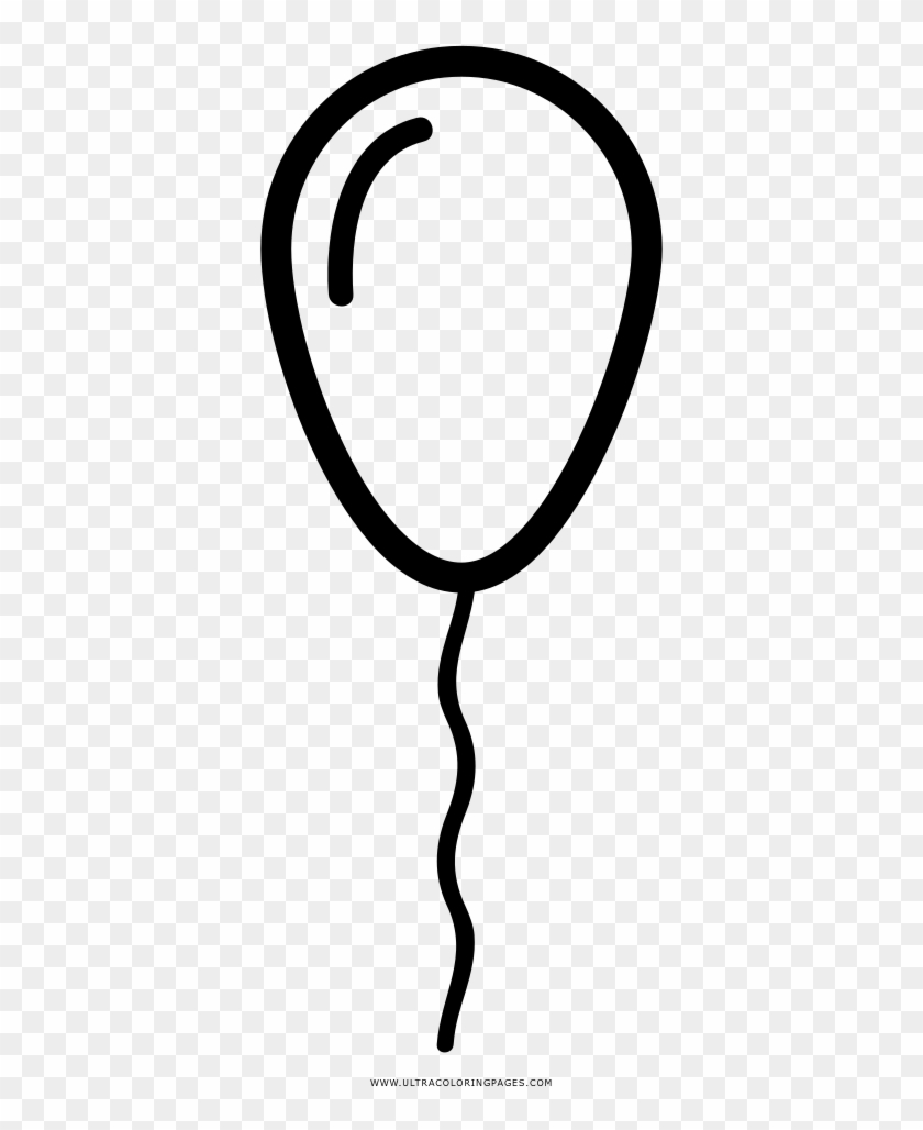 Balloon Coloring Page - Line Art Clipart