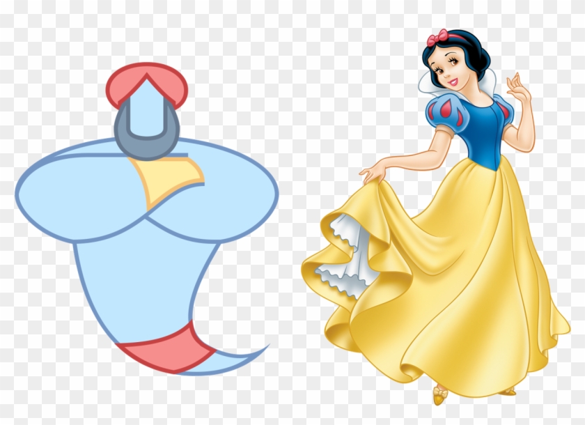 O Gênio E A Branca De Neve - Snow White Yellow Dress Clipart #5628294