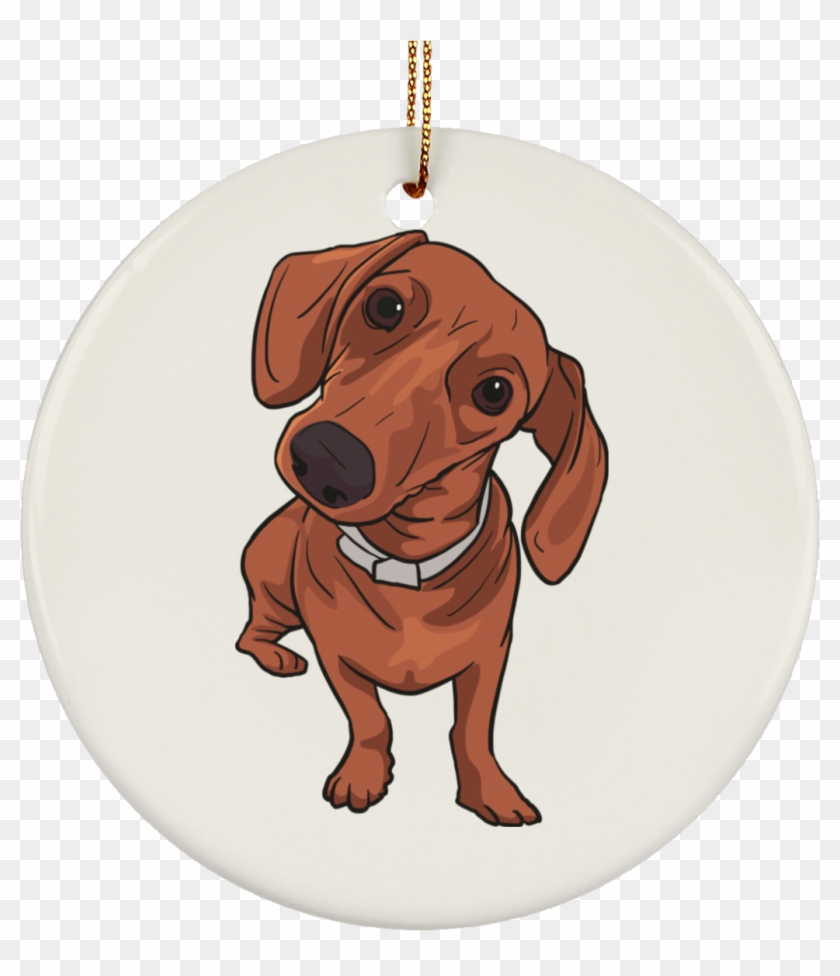 Dachshund Dog Ornament Christmas Tree Ornaments Holiday - Dachshund Sticker Clipart #5628302